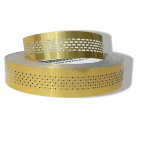 AIMA │ Gold │ Flat Mirror Long Punched Hole Aluminium Coil