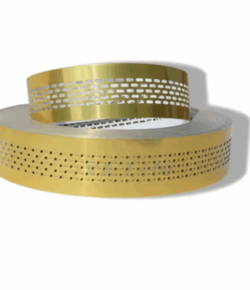 AIMA │ Gold │ Flat Mirror Long Punched Hole Aluminium Coil
