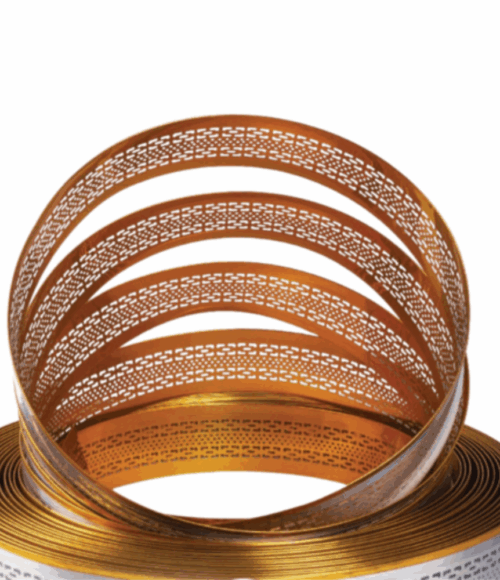 AIMA │ Mirror Gold │ Edge Punched Hole Aluminium Coil