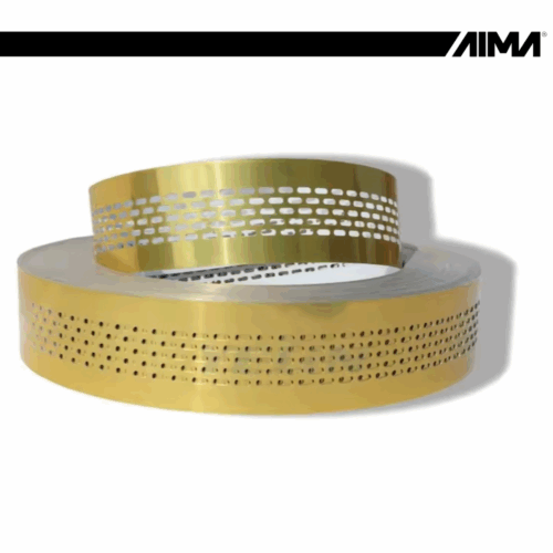 Mirror Gold Long Punched Hole