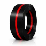 3D PVC - Black Middle Red