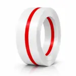3D PVC - White Middle Red